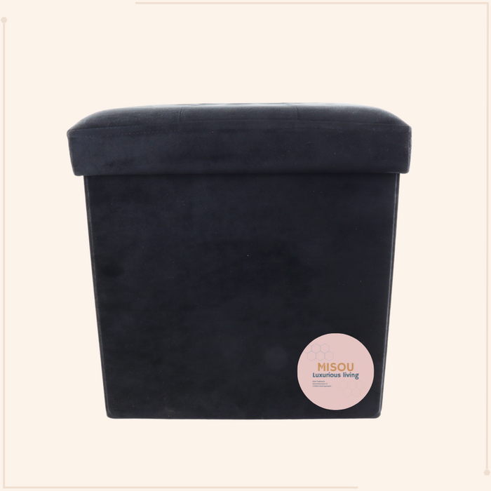 MISOU Opbergpoef met Deksel Poef met Opbergruimte Opvouwbaar Opberg...