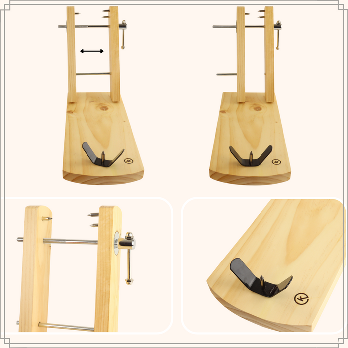 OTIX Hamhouder Dubbele Arm voor Spaanse Ham Hout 18x44,8x8,1cm Metaal