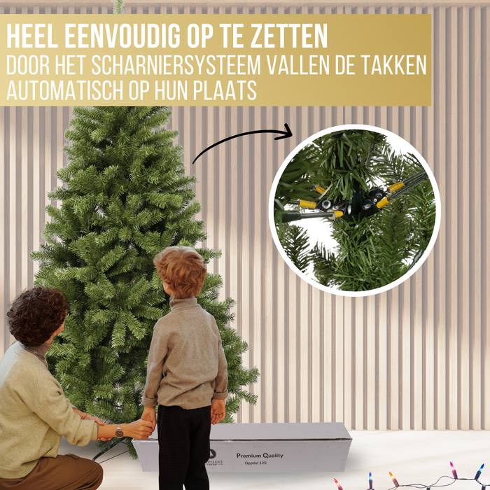 Excellent Trees® Oppdal 120 cm - Slanke Kunstkerstboom - Groen