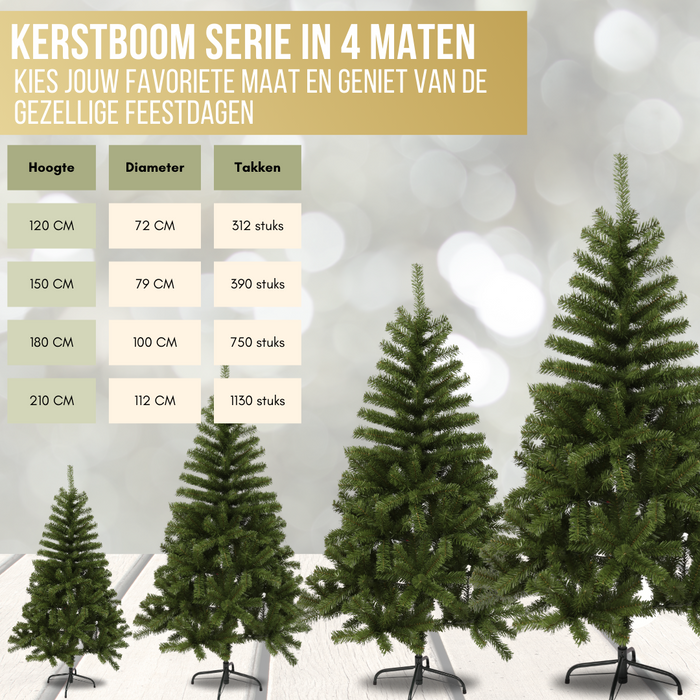 Excellent Trees® Oppdal 120 cm - Slanke Kunstkerstboom - Groen