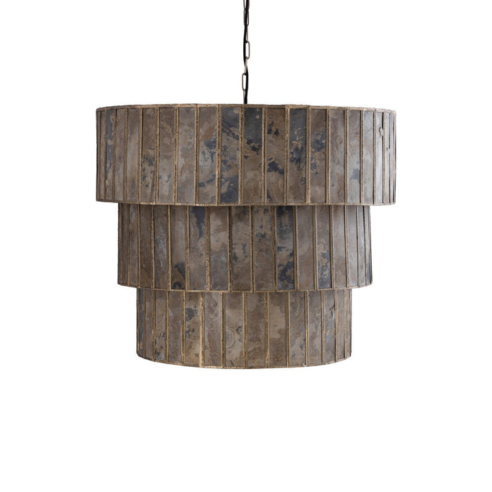 PTMD Levan Hanglamp - 70x70x57 cm - Steen - Messing