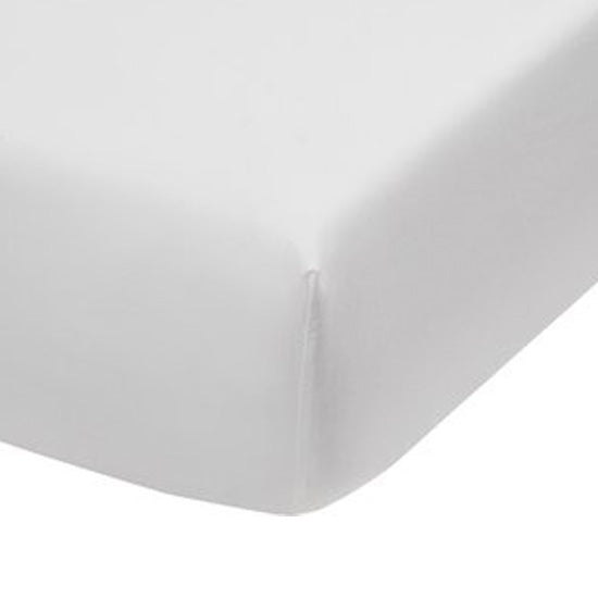 Ambiante Cotton Uni Hoeslaken Topper 90 x 200 cm - Wit