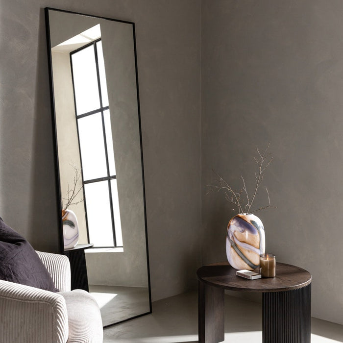 Nest living Nox Metalen Wandspiegel 190 x 67 cm - Zwart