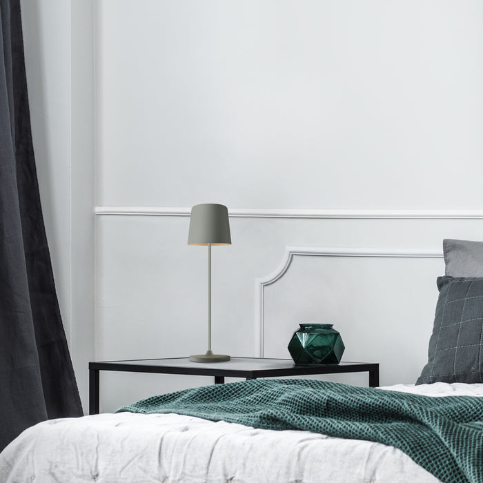 Brilliant Kaami Tafellamp - Ø 10 cm - Grijs