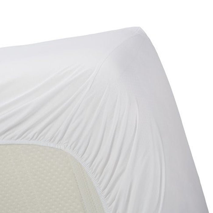 Ambiante Cotton Uni Hoeslaken Topper 180 x 200 cm - Wit