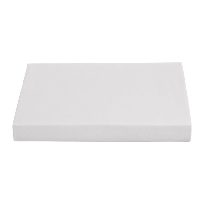 Ambiante Cotton Uni Hoeslaken Topper 180 x 200 cm - Wit