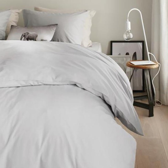 Beddinghouse Organic Basic Dekbedovertrek 200 x 200/220 cm - Light Grey