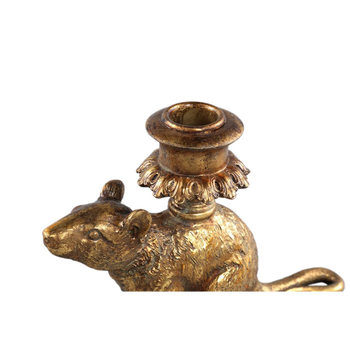 PTMD Kandelaar Miro - 17x5x12 cm - Polyester - Goud