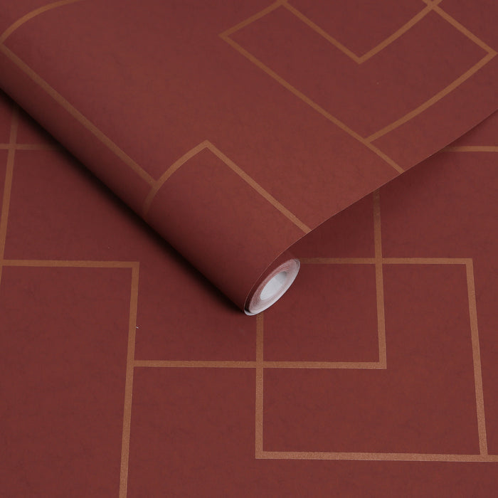 Graham & Brown vliesbehang Primo Alizarin rood