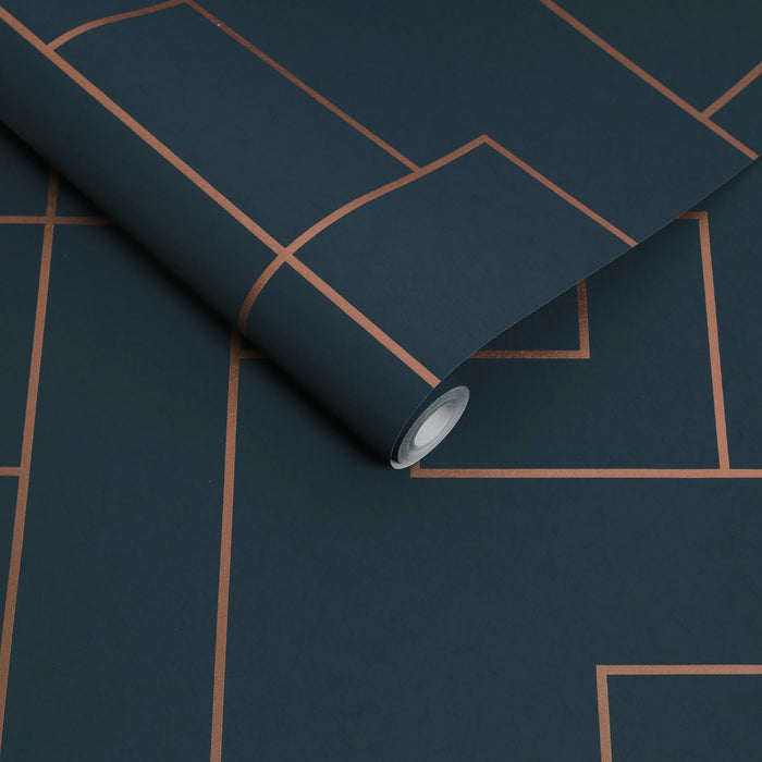 Graham & Brown Vliesbehang - Primo Navy - 10mx52cm