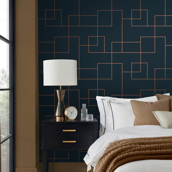 Graham & Brown Vliesbehang - Primo Navy - 10mx52cm