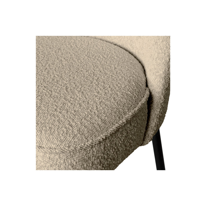 WOOOD Eetbank Vogue - Bouclé - Beige - 83x120x59