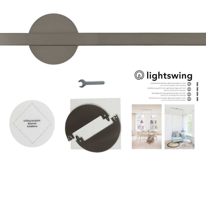 Lightswing Ophangsysteem voor Hanglampen - Single - RVS