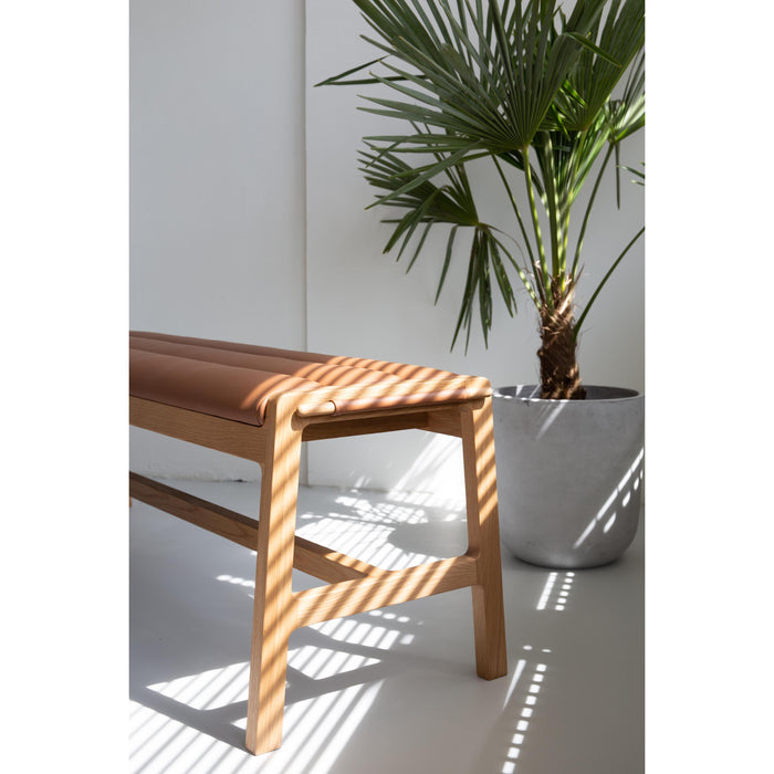 Leef eetbank 140 cognac