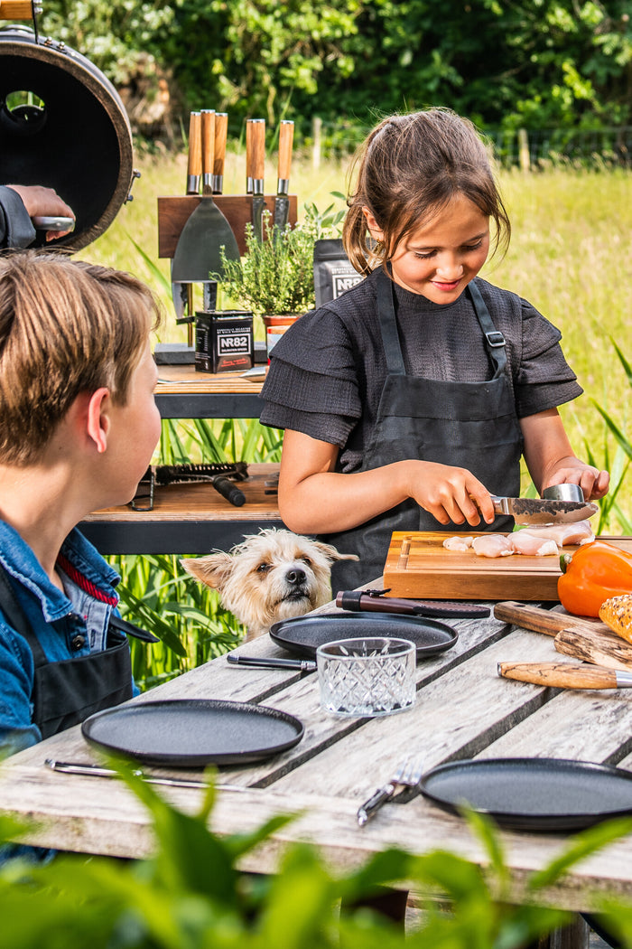 Forged Olive kinderkoksmes, vingerbeschermer en hoes