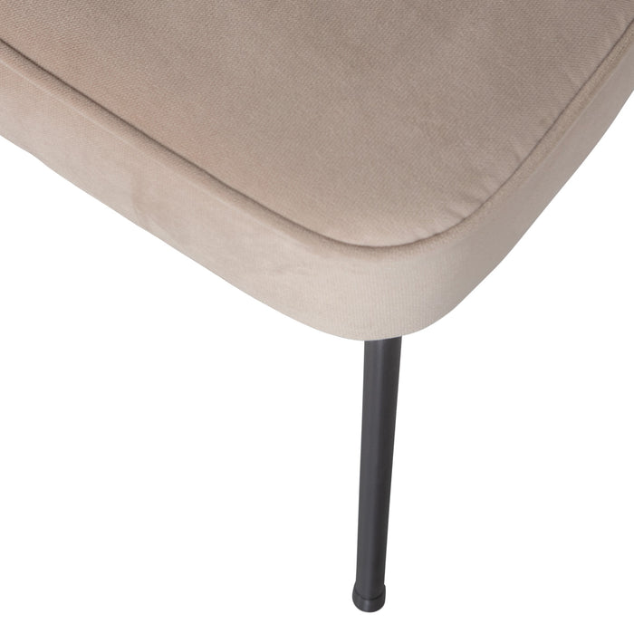 WOOOD Vogue Eetkamerstoel - Fluweel - Taupe
