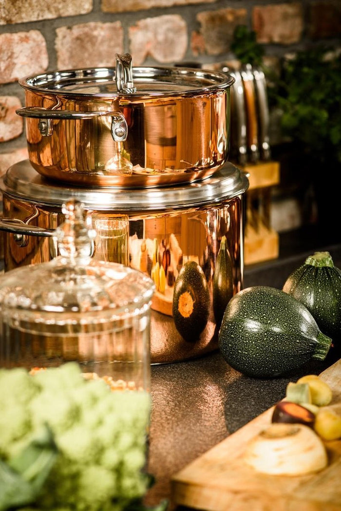 DUCQ 4 delige koperen pannenset (inductie)