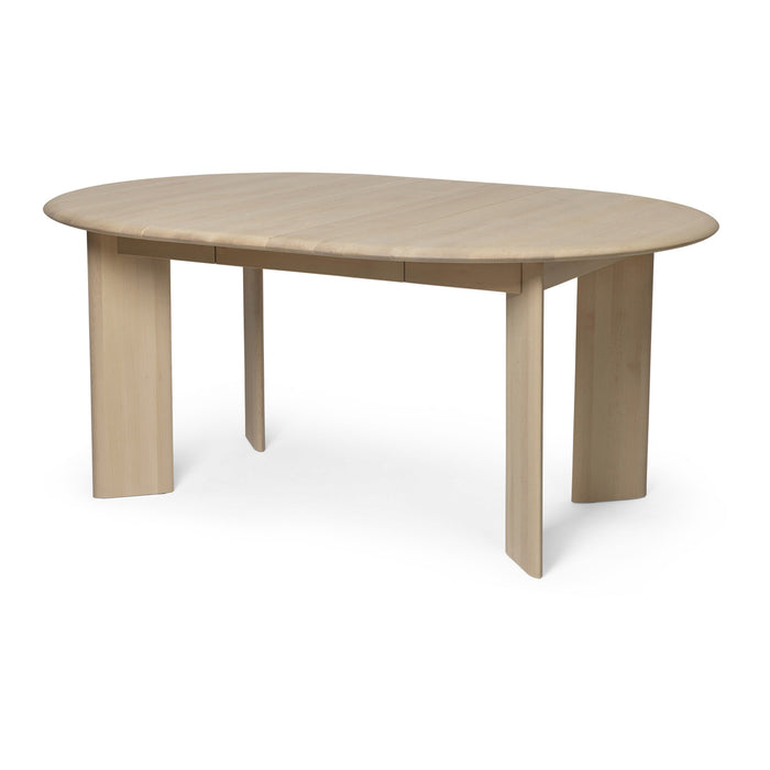 Ferm Living Bevel Uitschuifbare Eettafel 117/167 x 117 cm - Wit Beukenhout