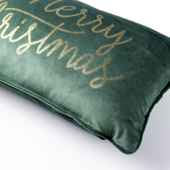 Merry Christmas - Kerst kussenhoezen - 30x50 cm, Groen