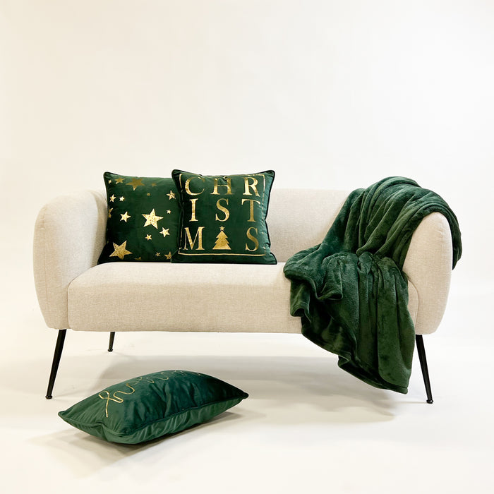 Christmas - Kerst kussenhoezen - 45x45 cm, groen