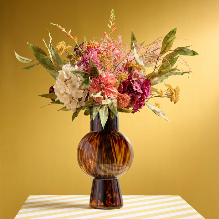 Light & Living Vaas Narra L - Bruin - Glas - 27x46x27cm (BxHxD)