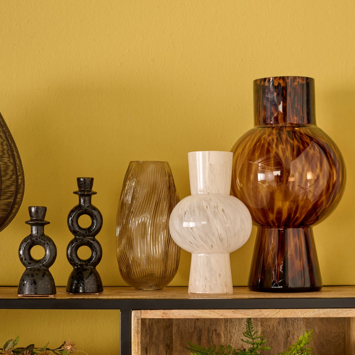 Light & Living Vaas Narra L - Bruin - Glas - 27x46x27cm (BxHxD)