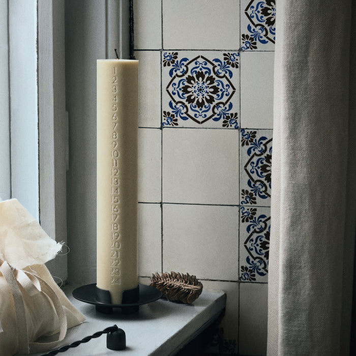 Ferm Living Block Kandelaar - Black Brass