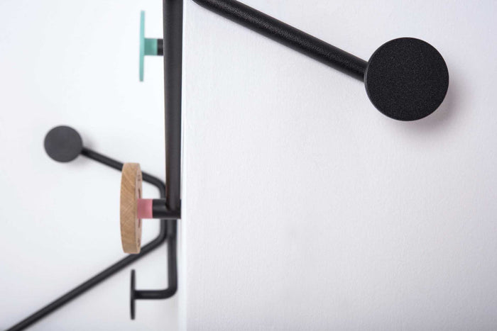 Hook wandkapstok binnenhoek zwart