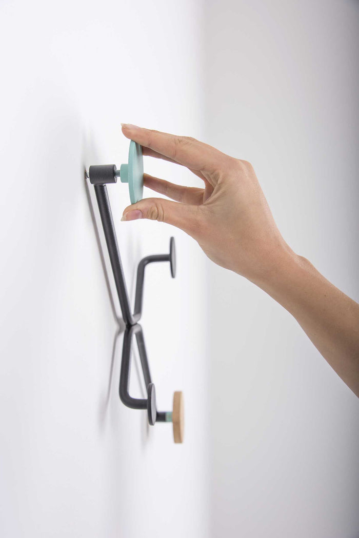 Hook wandkapstok buitenhoek groen