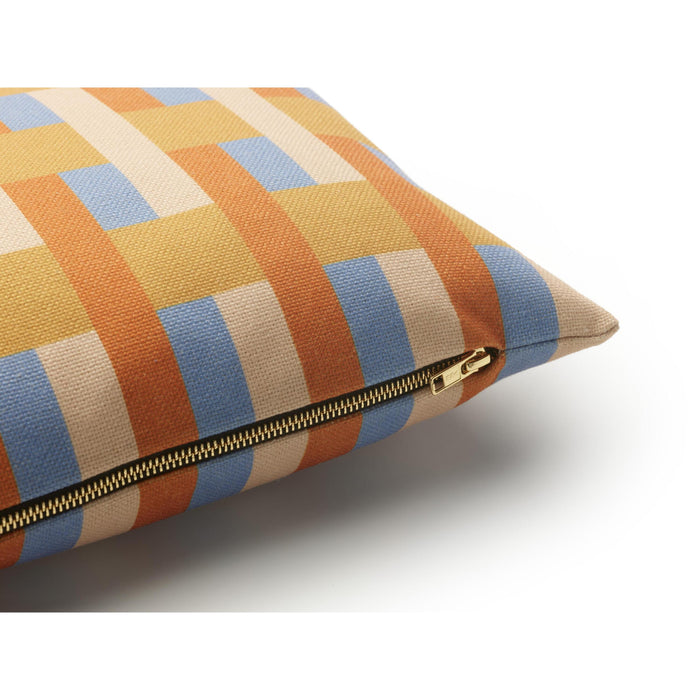 FÉST Striped Sierkussen 30 x 45 cm - Baja Blue