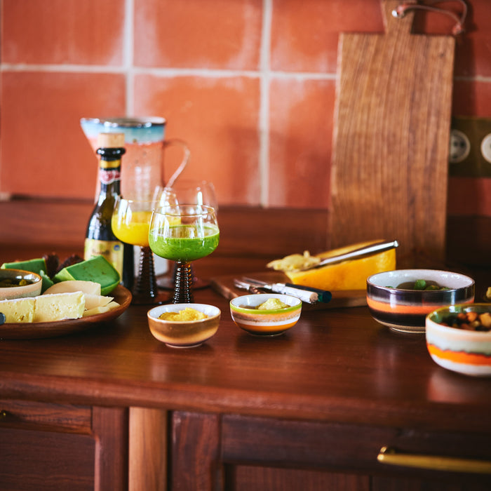 HKliving 70's Ceramics Dessert Kommen Ø 12,5 cm - Set van 4 - Humus