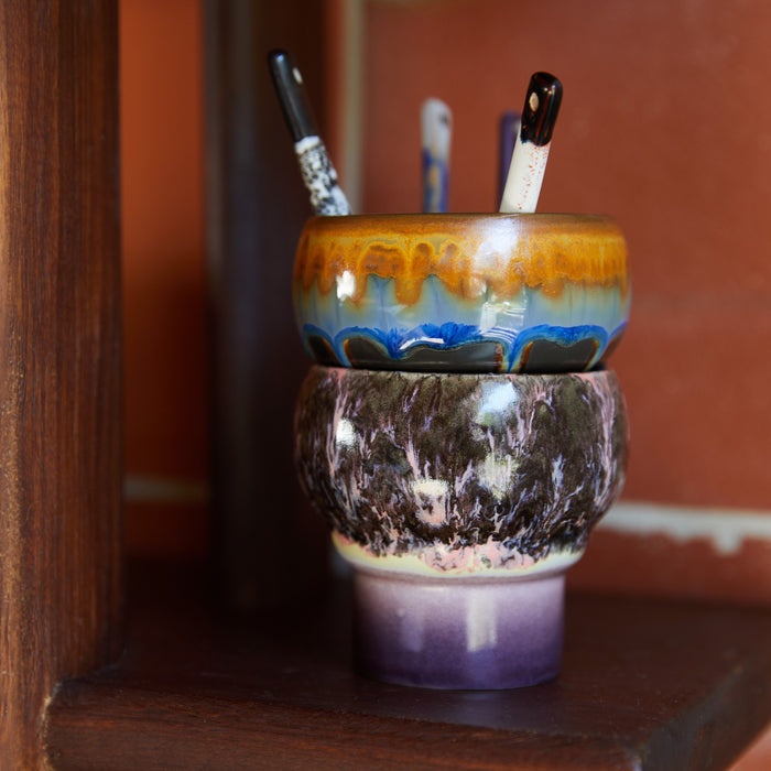 HKliving 70's Ceramics Lungo Mok 0,24 L - Set van 2 - Merge