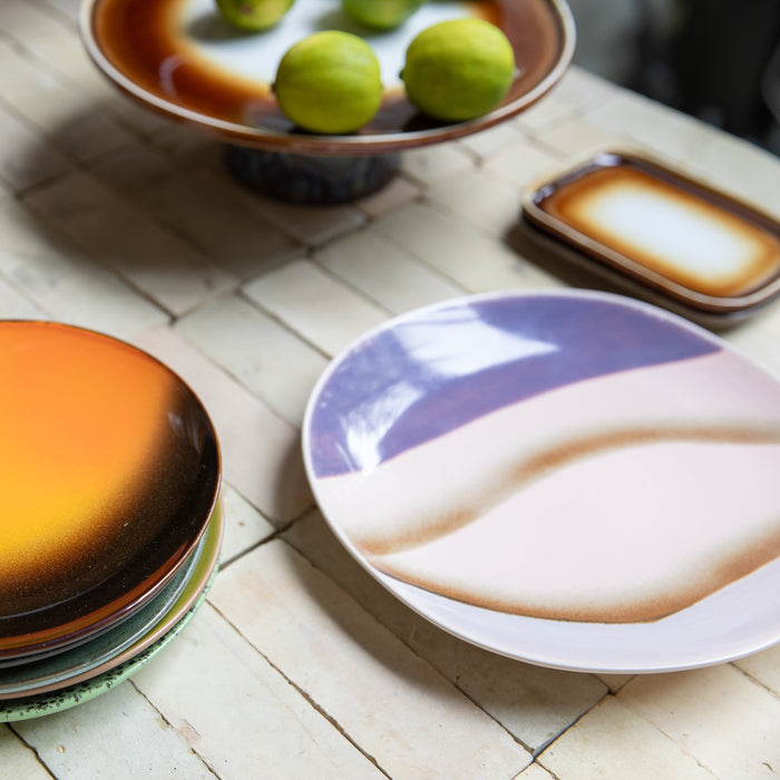 HKliving 70's Ceramics Bord Ø 22 cm - Set van 2 - Valley