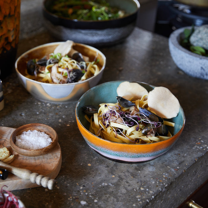 HKliving 70's Diep Bord Ø 19,5 cm - Set van 2 - Oasis