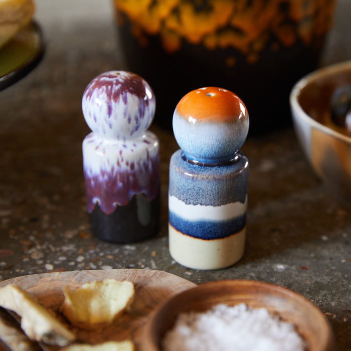 HKliving 70's Ceramics Peper & Zoutstel - Stargaze