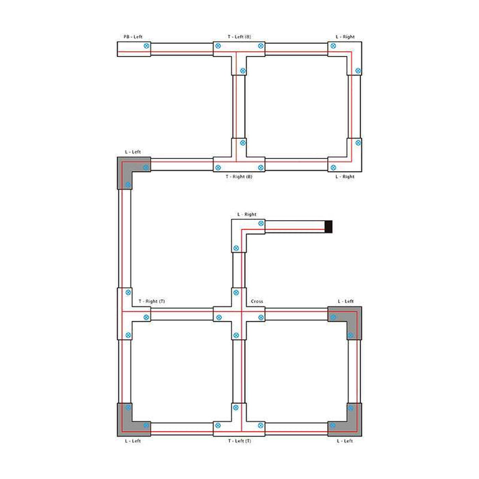 QAZQA L-Koppelstuk voor 3-fase rail zwart links - 3-Phase