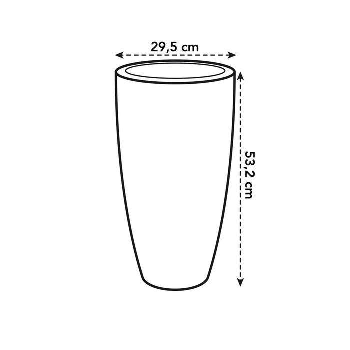 elho Pure Soft Round High Bloempot Ø 30 cm - Antraciet