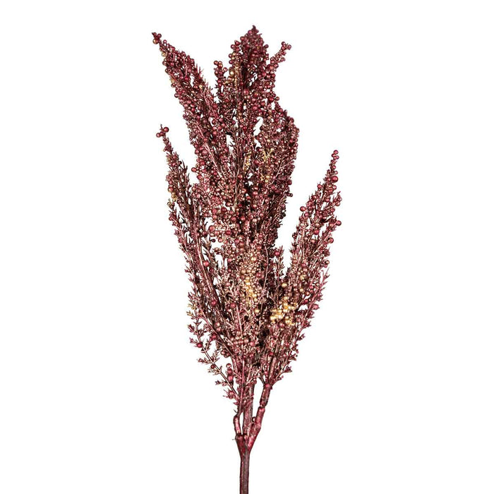 PTMD Leaves Plant Pampas Gras Kunsttak - 34 x 10 x 83 cm - Bordeaux