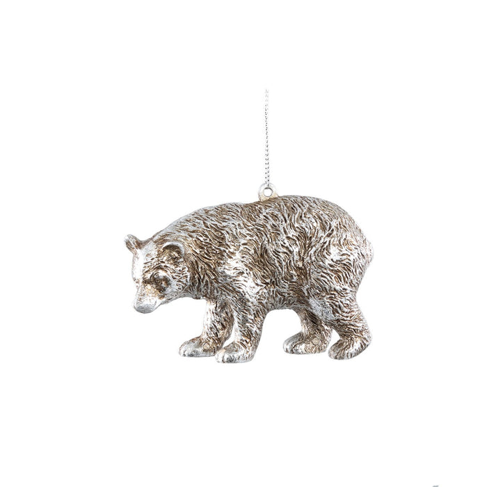 PTMD Kerstversiering Dier Niffler - 13x9x7 cm - Zilver - Set van 4