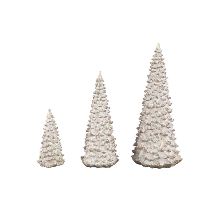 PTMD Kerstversiering Boom Talor - 14x14x30 cm - Polyester - Goud