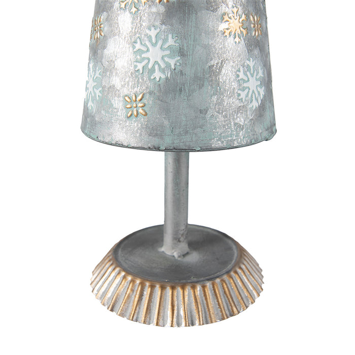 Clayre & Eef Kerstdecoratie Beeld Kerstboom 64 cm Grijs Goudkleurig
