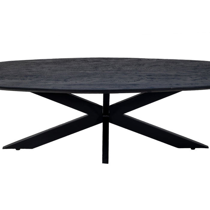 Giga Meubel - Salontafel Jordan Zwart Deens Ovaal 130cm