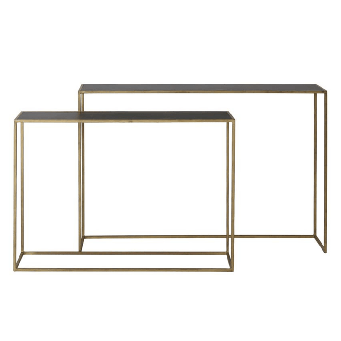 Light&living Side table S|2 100x25x70+120x25x80 cm BOCA m.zwart was...