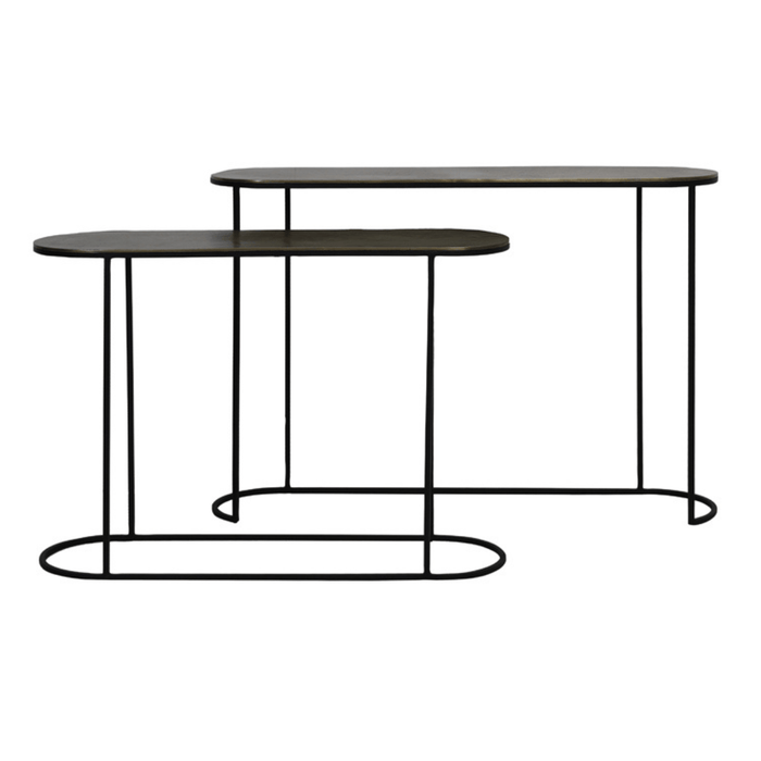 Light&living Side table S|2 max 118x28x81 cm BOCOV antiek brons-zwart