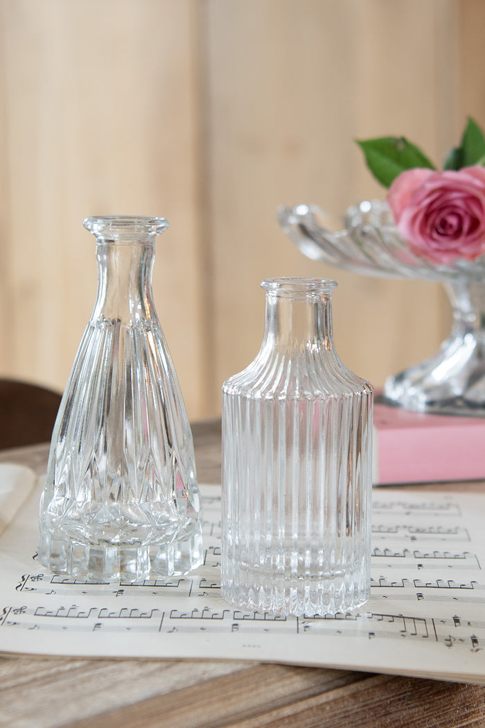 Clayre & Eef Vaas Ø 7x15 cm Glas