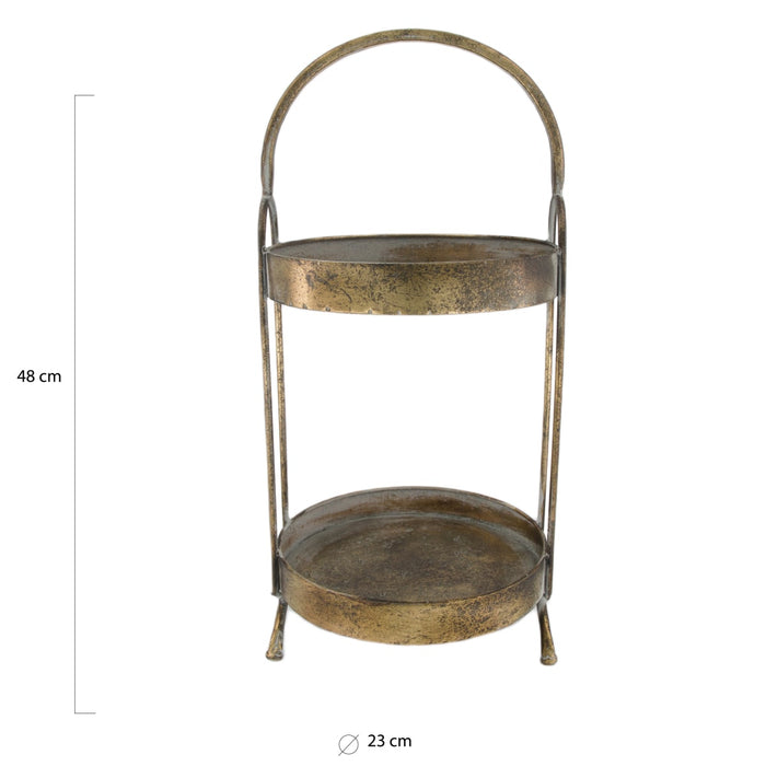 DKNC - Etagere Liam - Metaal - 23x48 cm - Brons