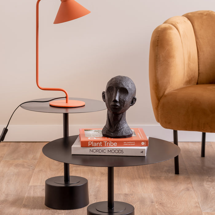 Leitmotiv - Bijzettafel Nowa - Zwart - 40x40x45cm