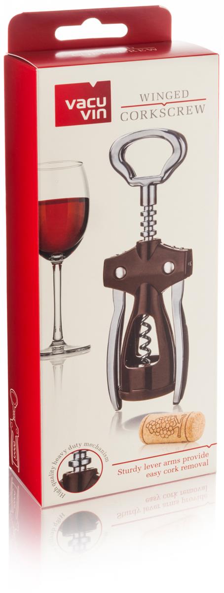 Vacu Vin Winged Corkscrew silver
