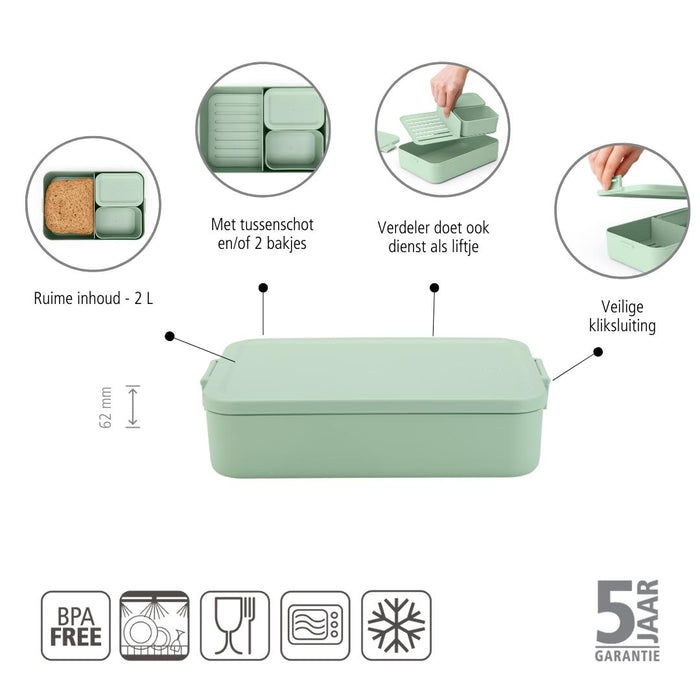 Brabantia Make & Take Bento Lunchbox - Kunststof - Jade Green