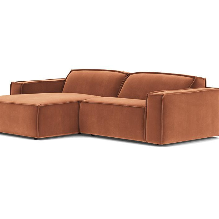 Edge bank met longchair links Sydney 22 beige